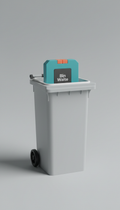Compact wheelie bin weight insert