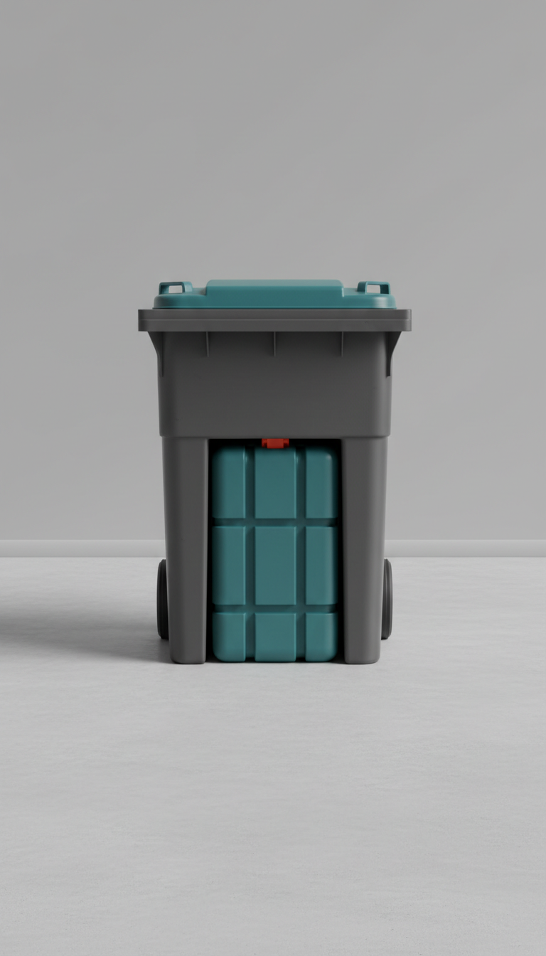 Heavy-duty wheelie bin weight insert